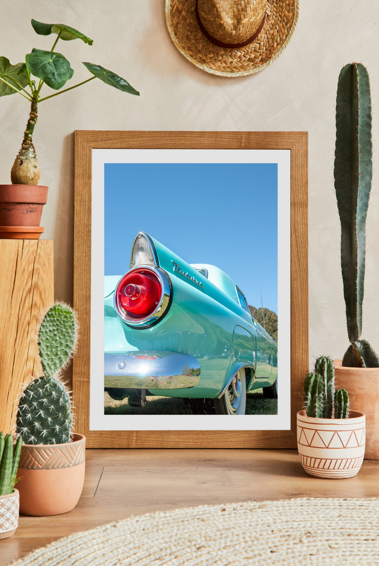 Someday- Turquoise Ford Thunderbird Fins