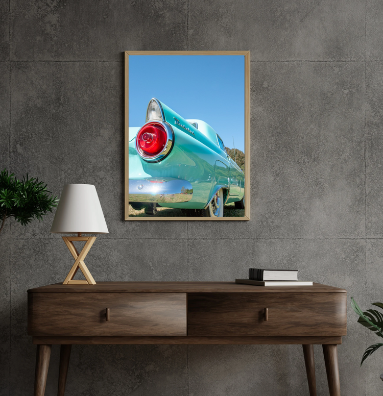 Someday- Turquoise Ford Thunderbird Fins