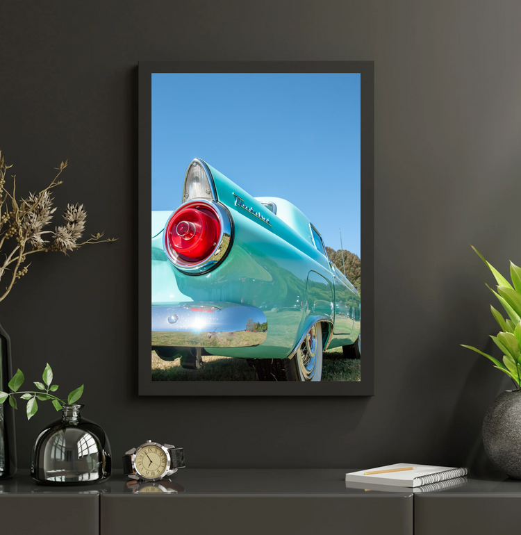 Someday- Turquoise Ford Thunderbird Fins