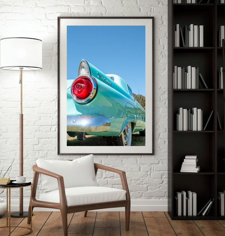 Someday- Turquoise Ford Thunderbird Fins