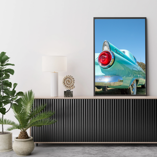 Someday- Turquoise Ford Thunderbird Fins